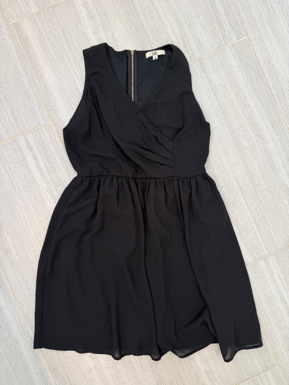 Classic Black Women’s Dress with Gathered Waist